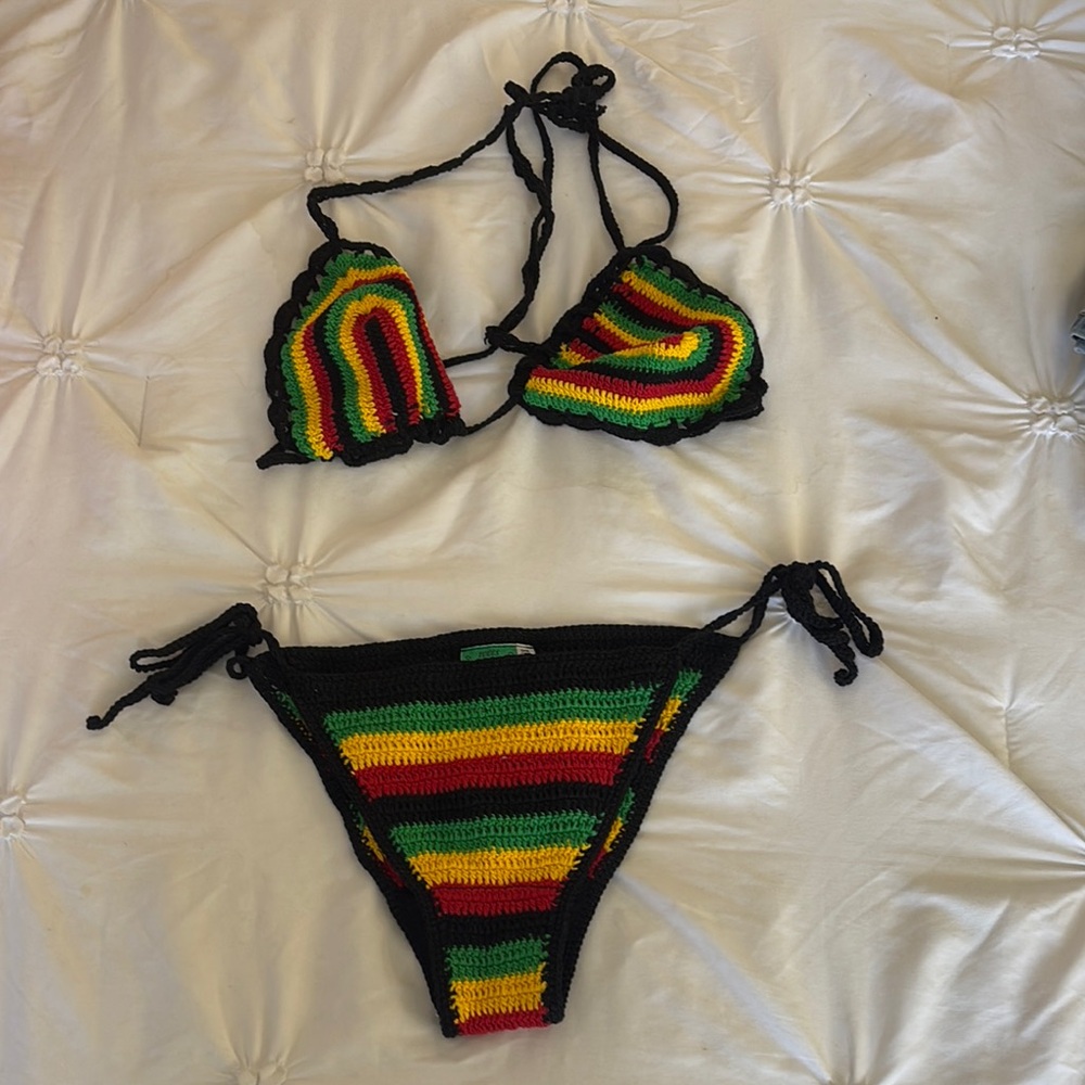 Colorful Crochet Bikini Set